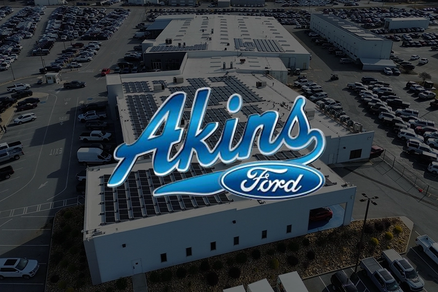 Charge Energy Commercial Solar project for Akins Ford